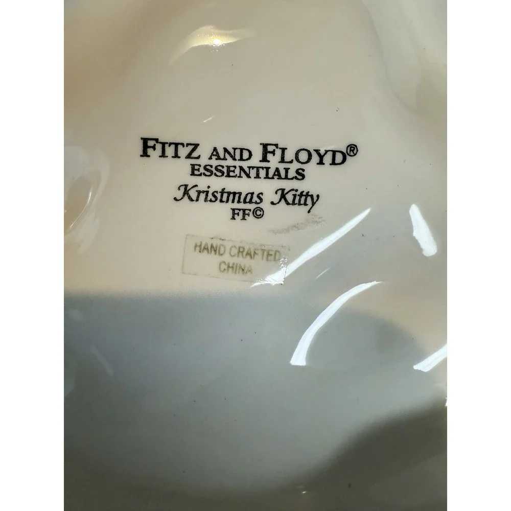 FITZ‎ AND FLOYD KRISTMAS KITTY CANAPE PLATE 2003 CHRISTMAS WALL HANGING DECOR